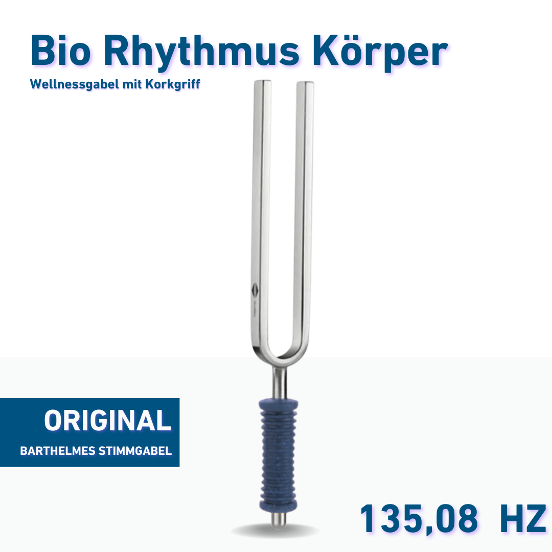 Original Barthelmes Stimmgabel Bio Rhythmus Körper Wellness mit blauem Griff 135,08 HZ  | Art.-Nr. 220117