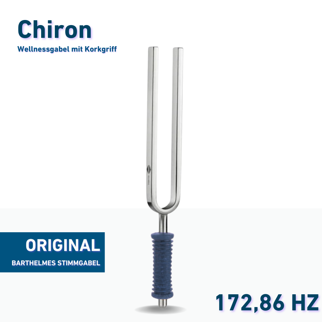 Original Barthelmes Stimmgabel Chiron Wellness mit blauem Griff  172,86 Hz | Art.-Nr. 220129