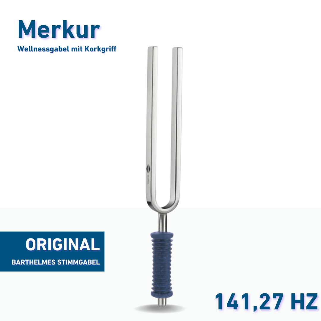Original Barthelmes Stimmgabel Merkur Wellness mit blauem Griff 141,27 Hz | Art.-Nr. 220120
