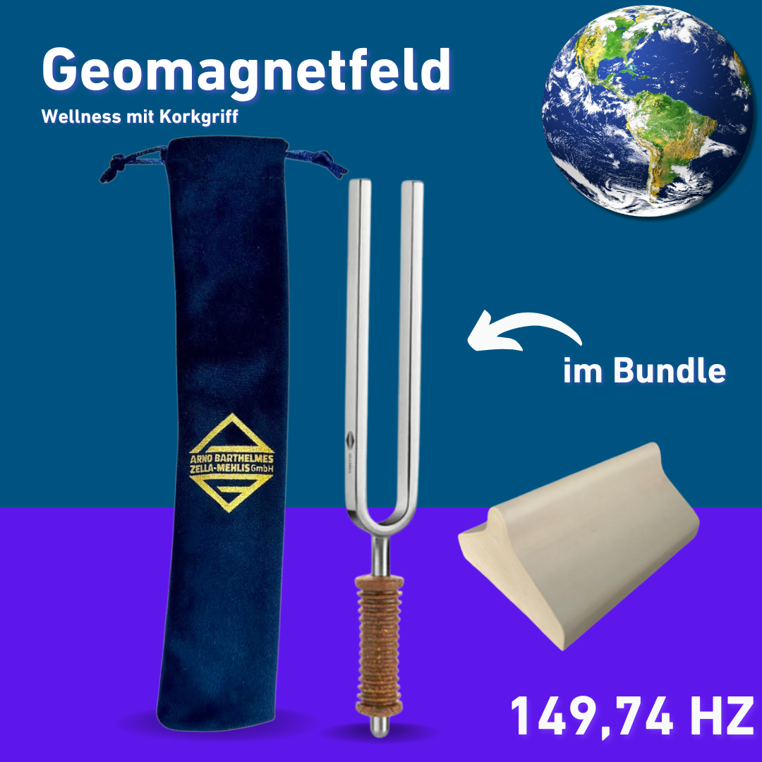 Bundle: Stimmgabel Geomagnetfeld Wellness mit Korkgriff 149,74 Hz