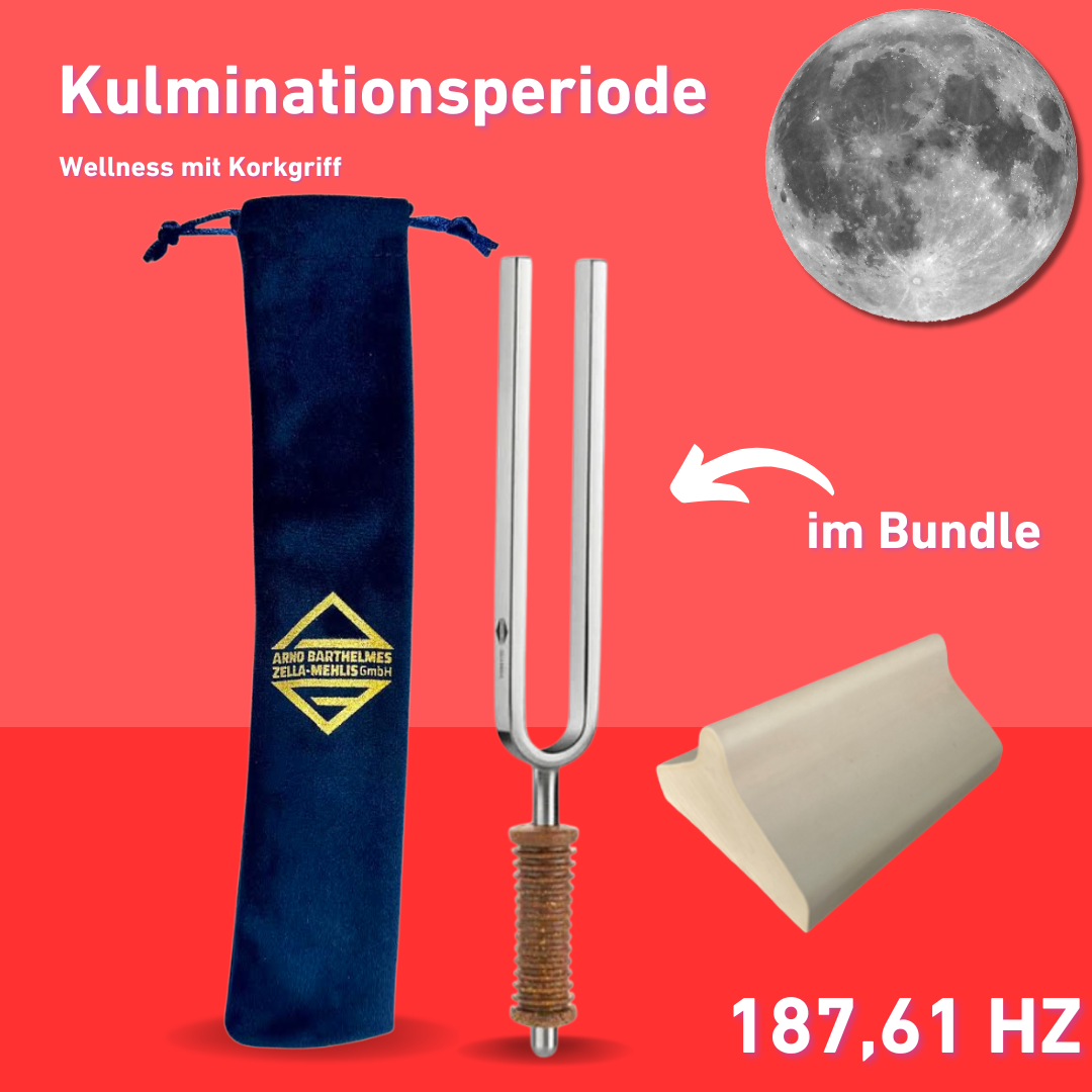 Stimmgabel Kulminationsperiode Wellness mit Korkgriff 187,61 Hz
