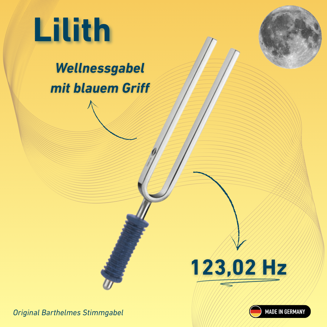 Original Barthelmes Stimmgabel Lilith Wellness mit blauem Griff 123,02 Hz | Art.-Nr. 220114