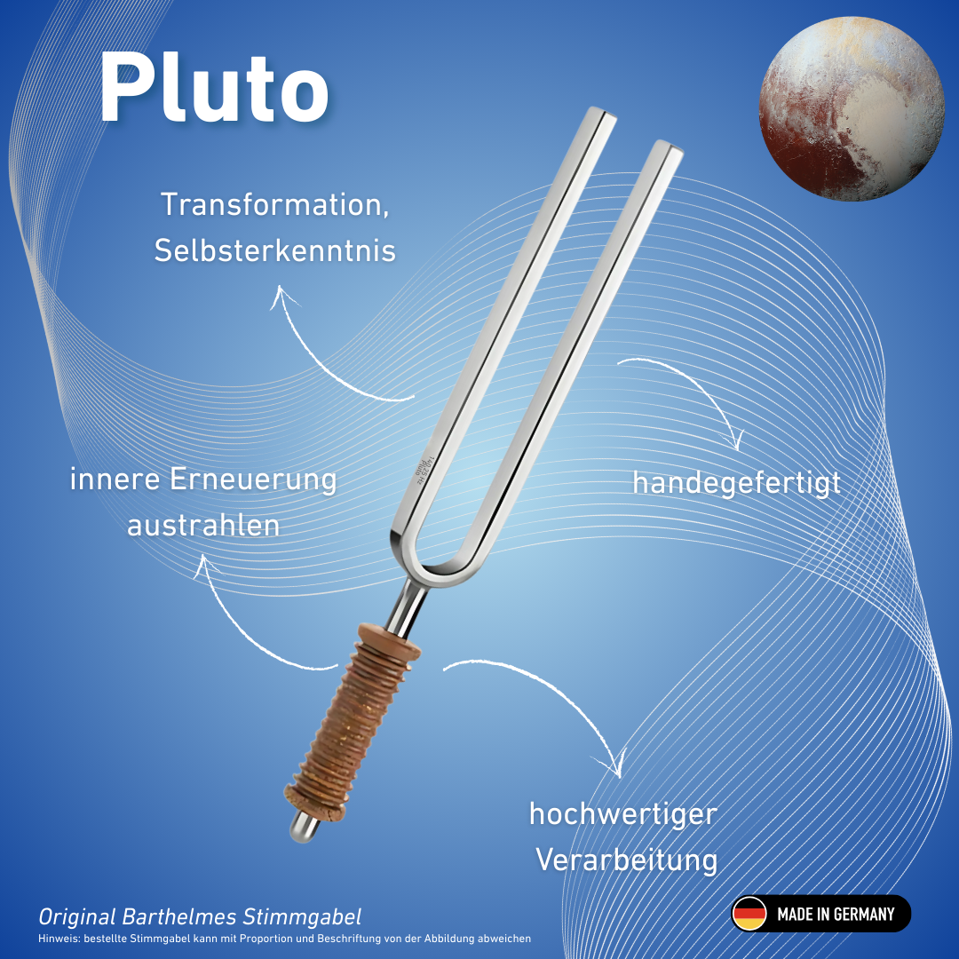 Stimmgabel Pluto Wellness mit Korkgriff 140,25 Hz | Art.-Nr. 220017