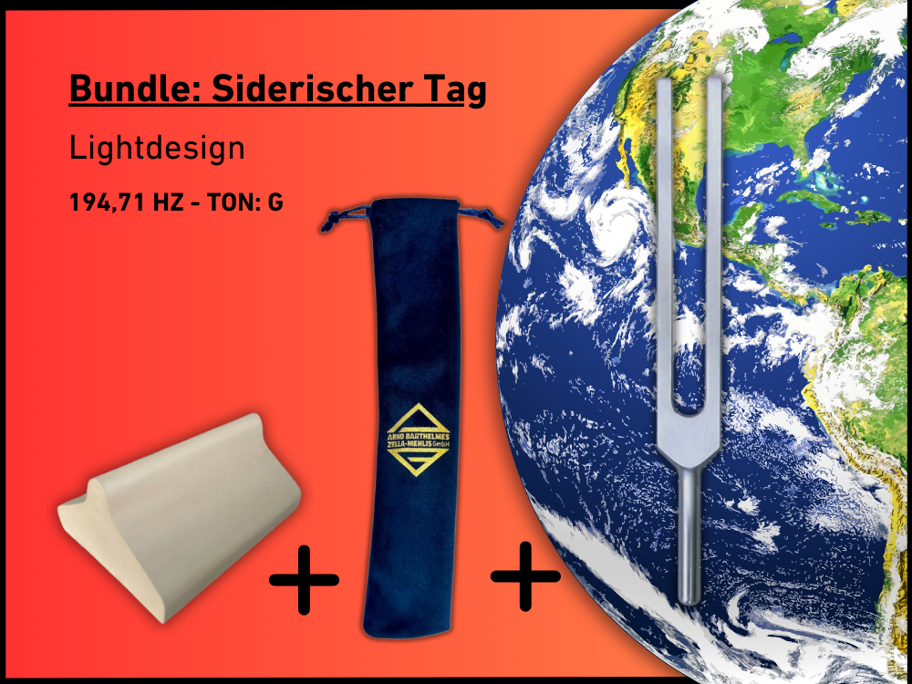 Bundle: Tuning Fork Sidereal Day Lightdesign 194.71 Hz | Item No. KO 194/Alu-1