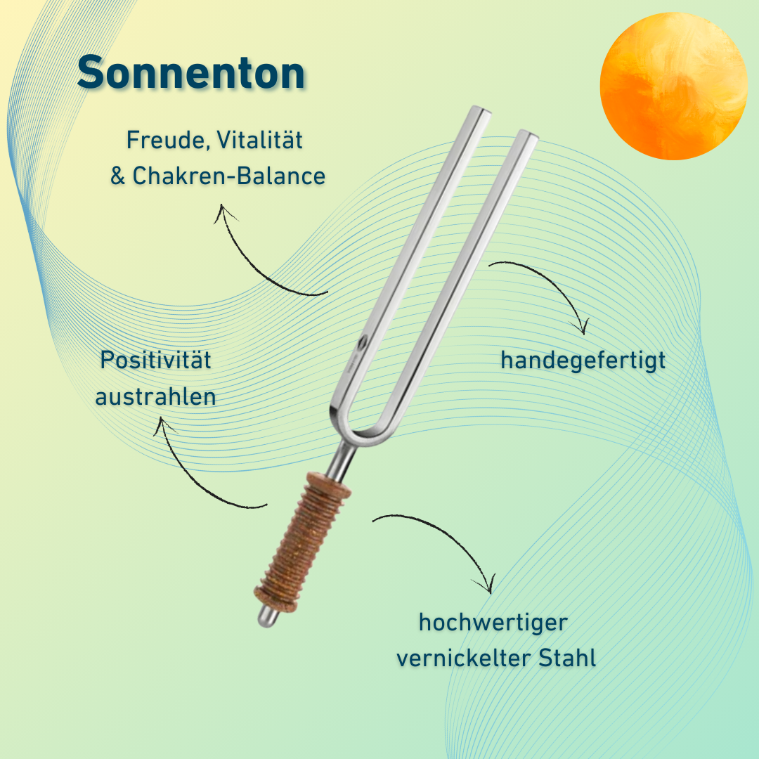 Stimmgabel Sonnenton Wellness mit Korkgriff 126,22 Hz | Art.-Nr. 220009