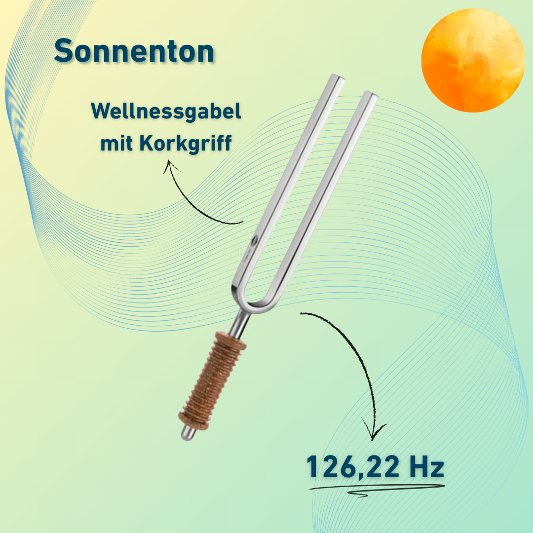 Stimmgabel Sonnenton Wellness mit Korkgriff 126,22 Hz | Art.-Nr. 220009