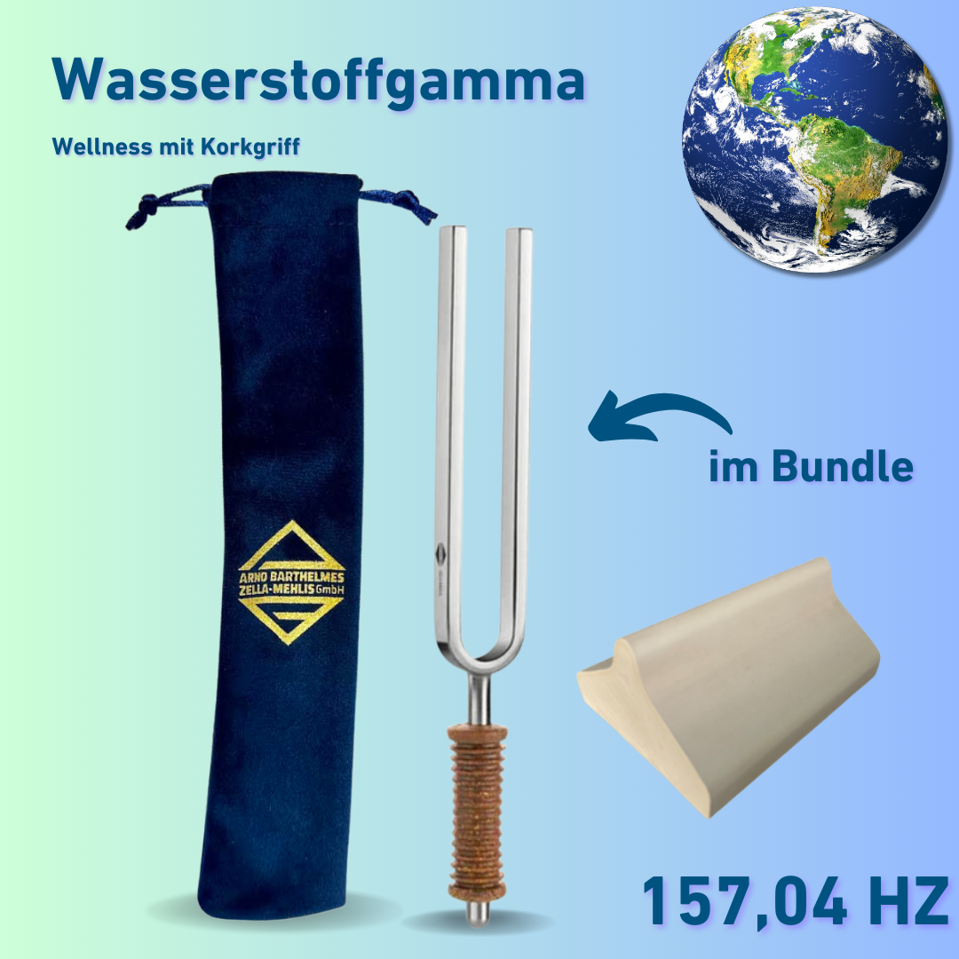 Stimmgabel Wasserstoff Wellness mit Korkgriff 157,04 Hz