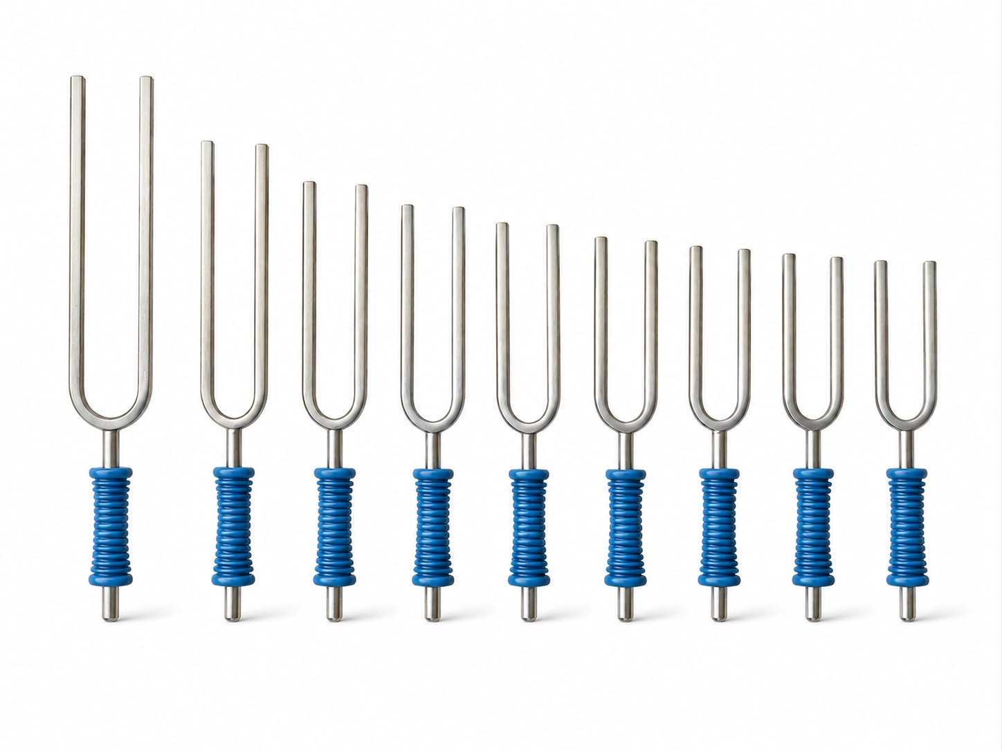 Solfeggio- Stimmgabel Set mit Barthelmes blau Griff