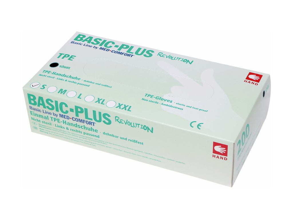 Disposable glove, TPE, black